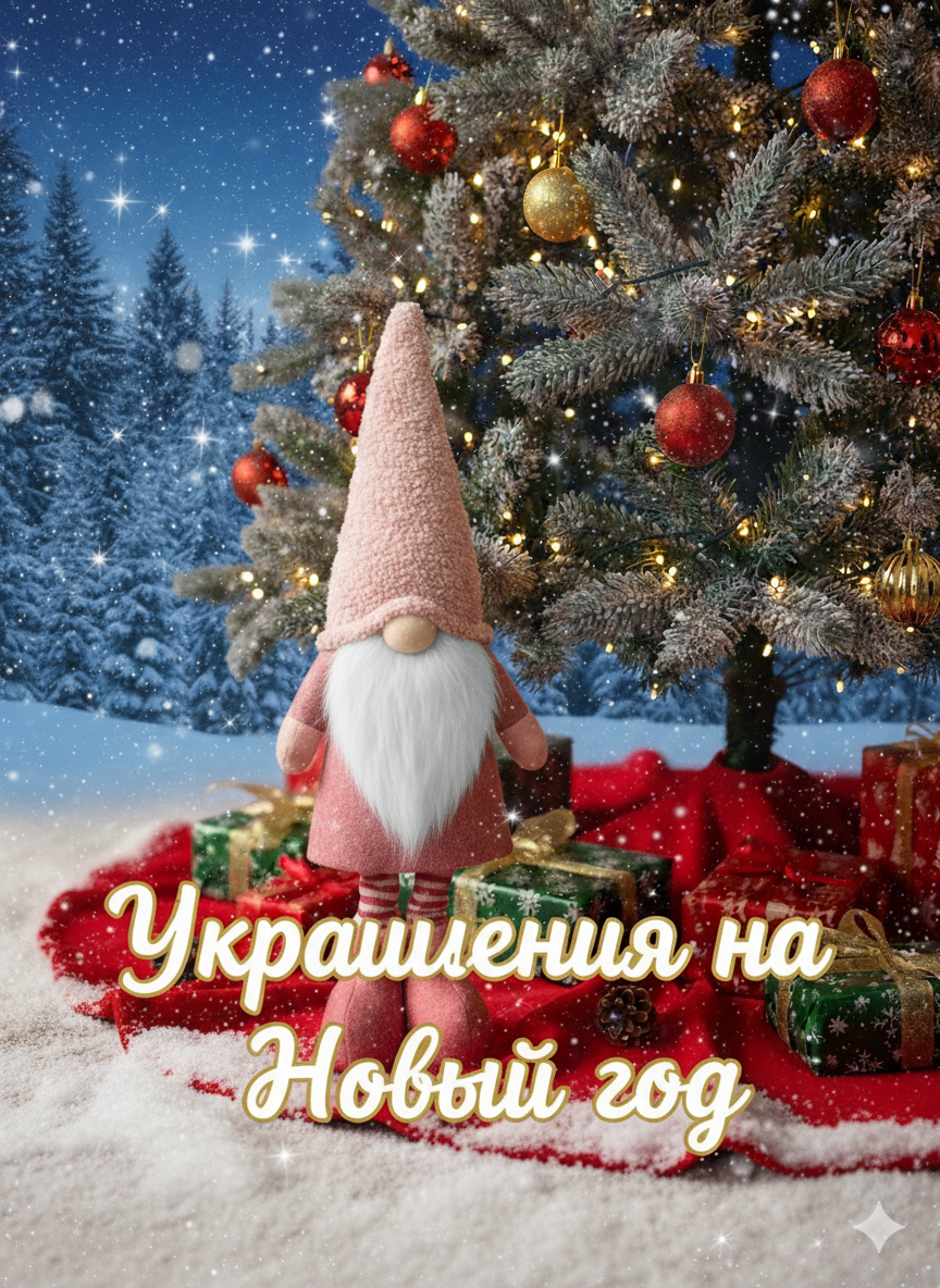 Рождественский гномик 60 см/ большой гном/ фигурка новогодняя/ гном на ножках/ гном с выдвижными ножками (розовый)