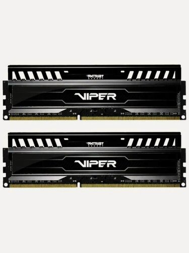 Изображение товара Оперативная память Patriot Memory Viper Black PV38G160C9K, 2x4Gb, DDR3, DIMM, 1600 MHz