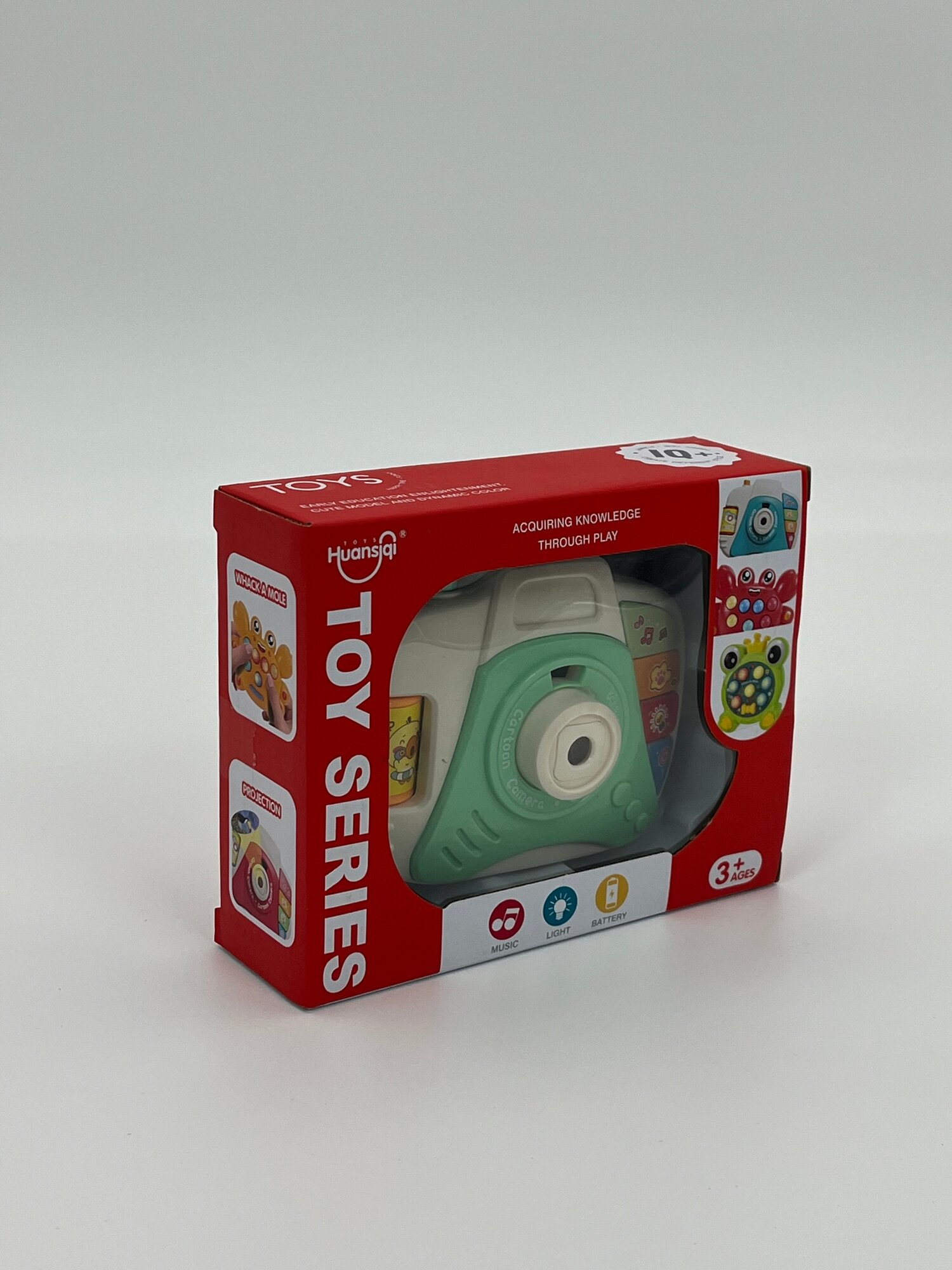 Детская игрушечная камера, развивающая, со светом и музыкой, на батарейках, 3+