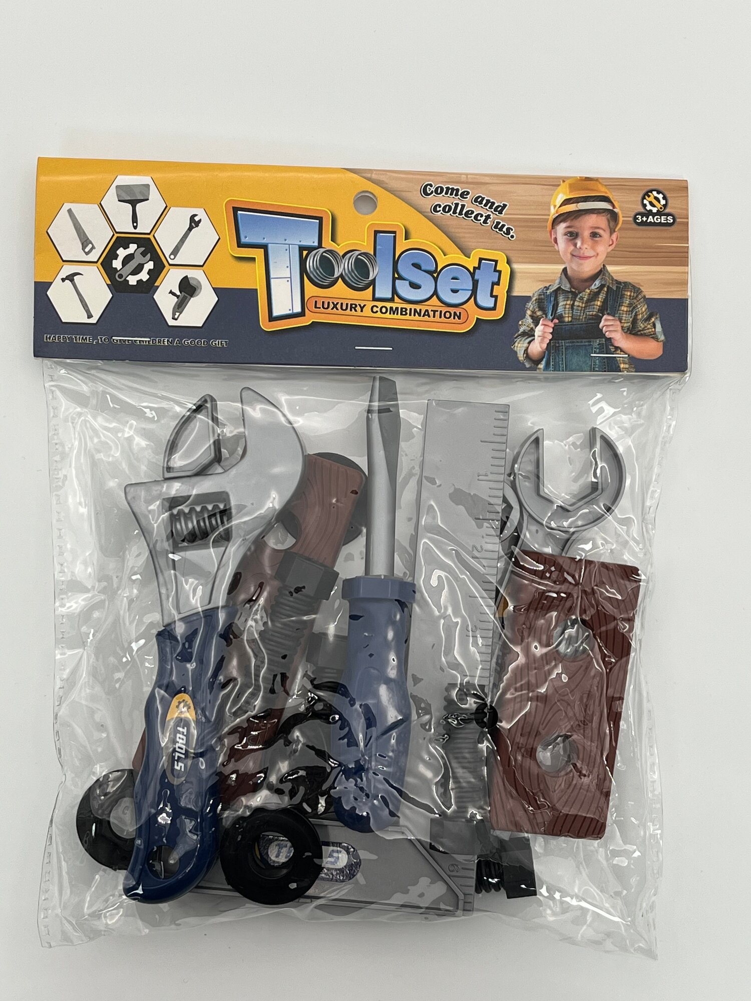 Детский игрушечный набор инструментов Toolset, с отверткой, ключами, болтами и гайками, для сборки и игры, 3+