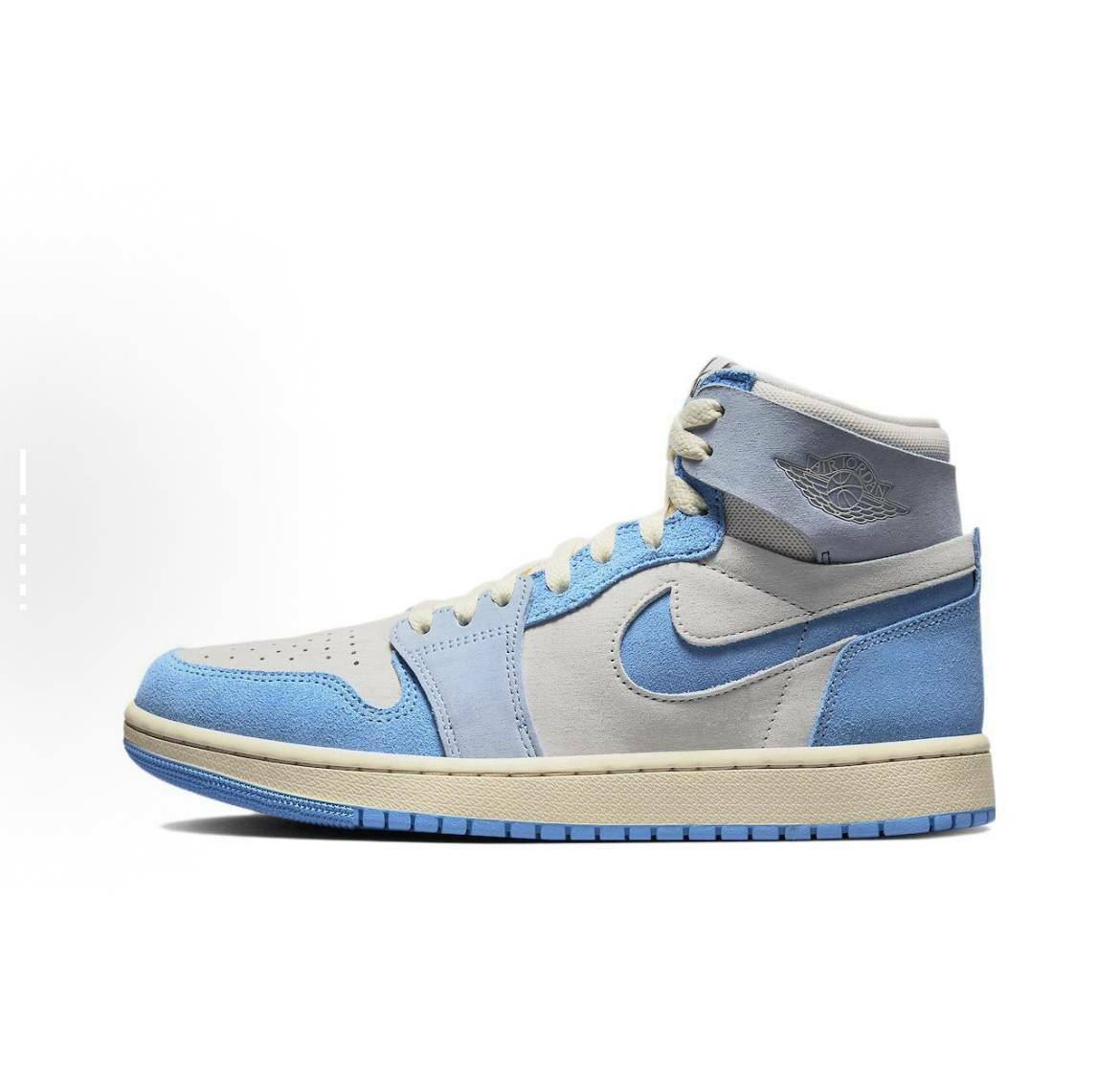 Кроссовки NIKE Air Jordan 1 Mid Zoom CMFT, размер 38,5, голубой/белый