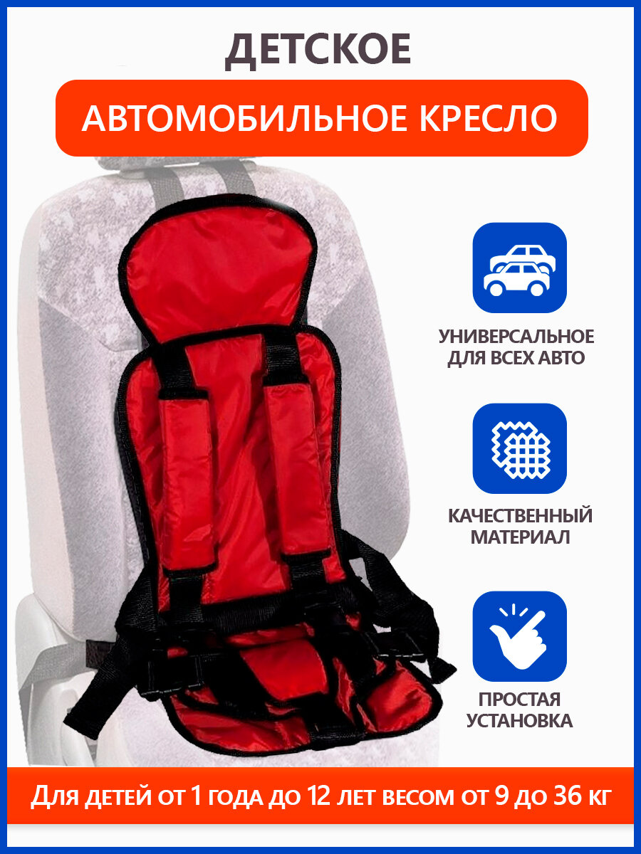 Детское автокресло для детей от 1 года до 12 лет ( 9-36 кг)