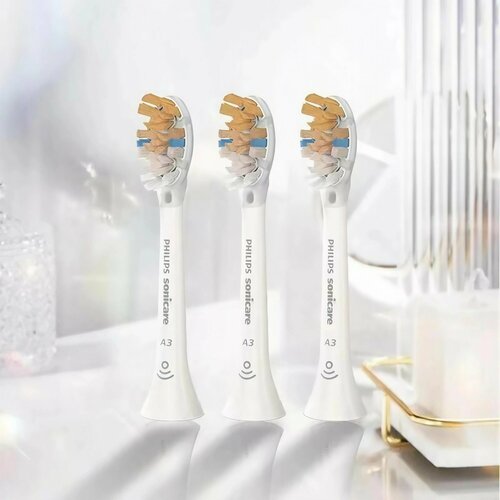 Набор насадок Philips Sonicare "A3 Premium All-In-One", белый, для электрической зубной щетки, 3шт