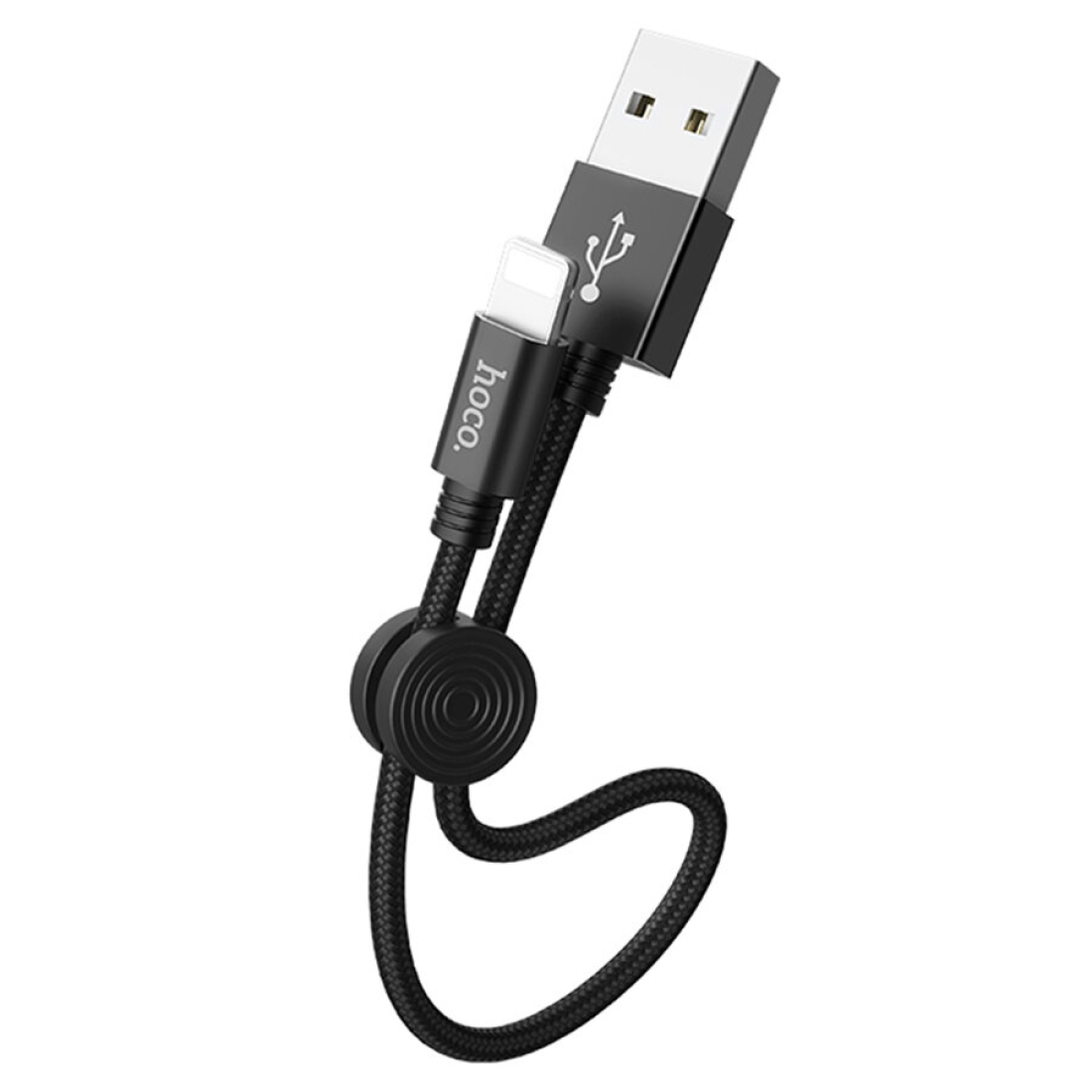 USB дата кабель Lightning, HOCO, X35, 25 см, черный — фото 1