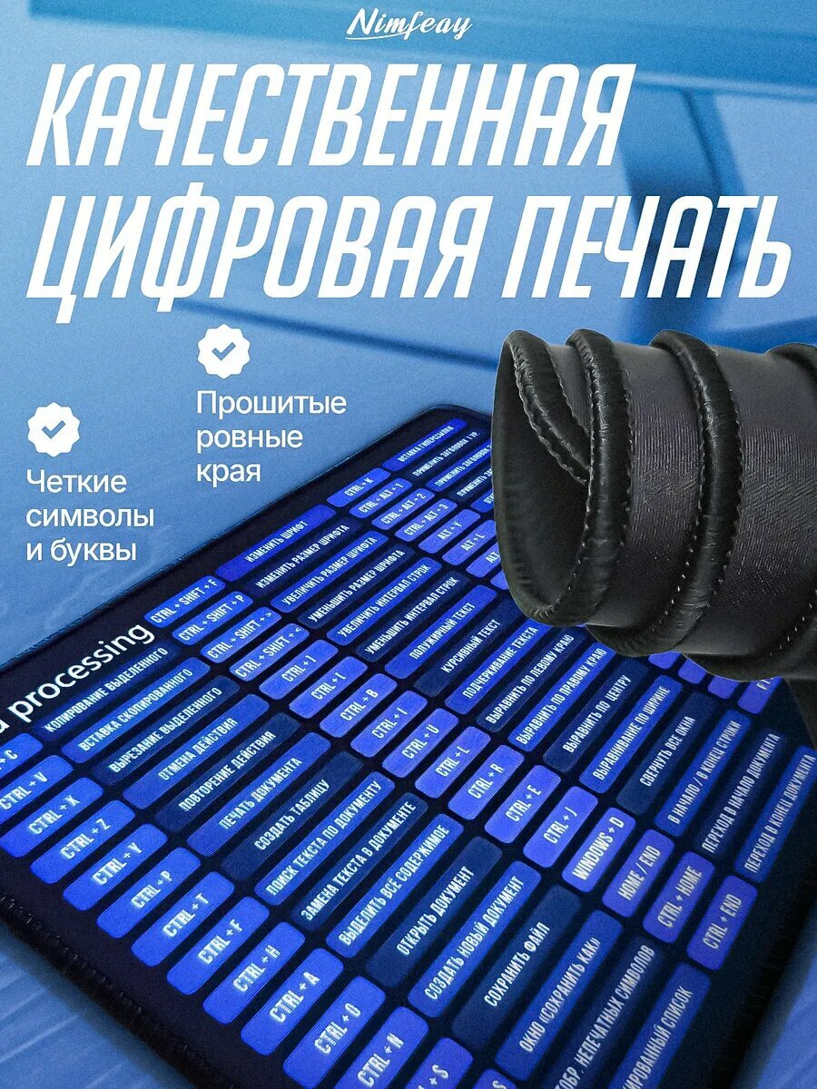 Игровой коврик для мышки маленький с рисунком word — фото 1