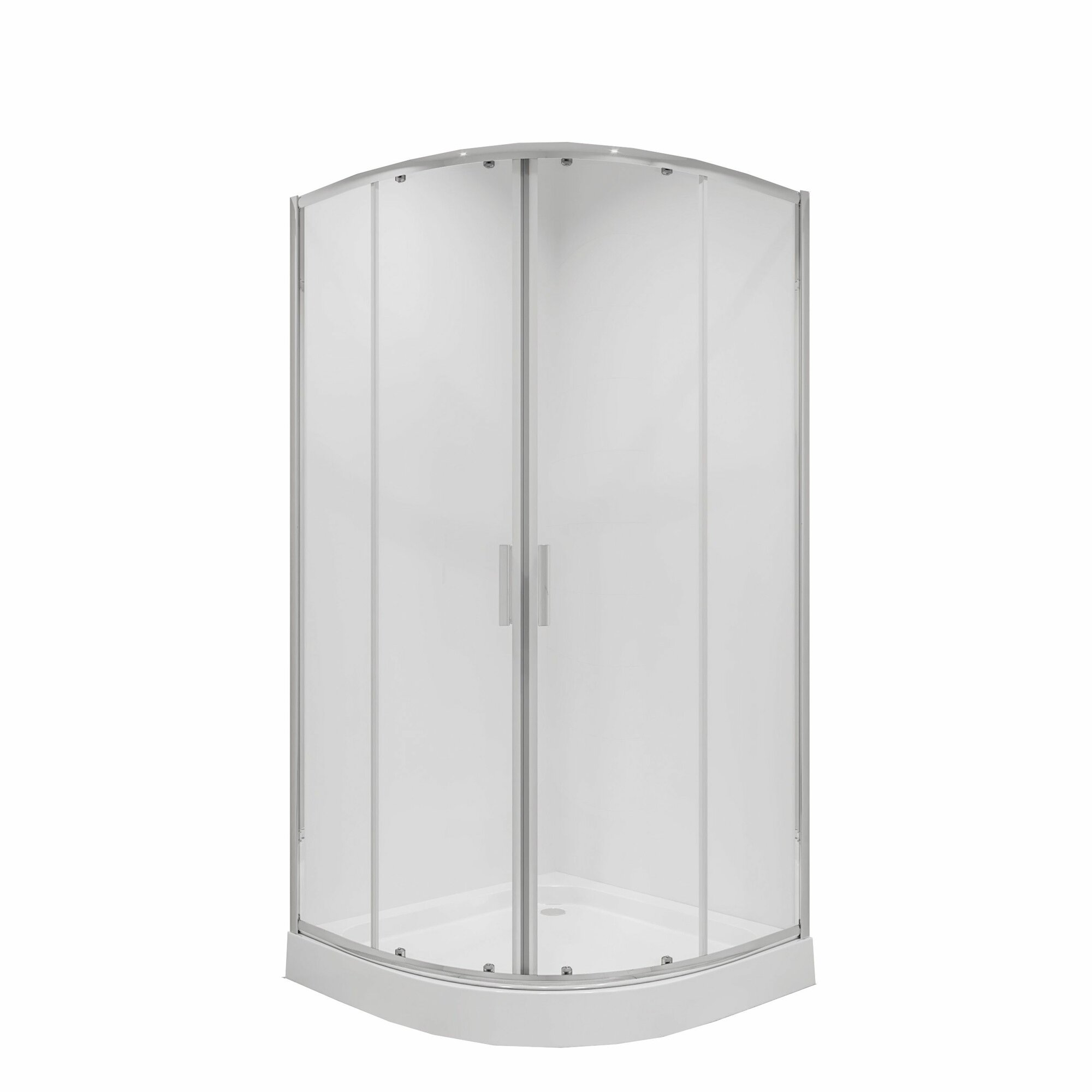 Душевое ограждение Niagara Nova NG-6606-08 (90х90х195) четверть круга хром двери раздвижные стекло прозрачное1 место