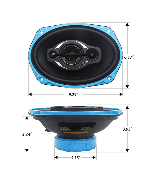 Коаксиальная Акустика Recoil RCX694 Диаметр / Типоразмер: 6*9 — фото 1