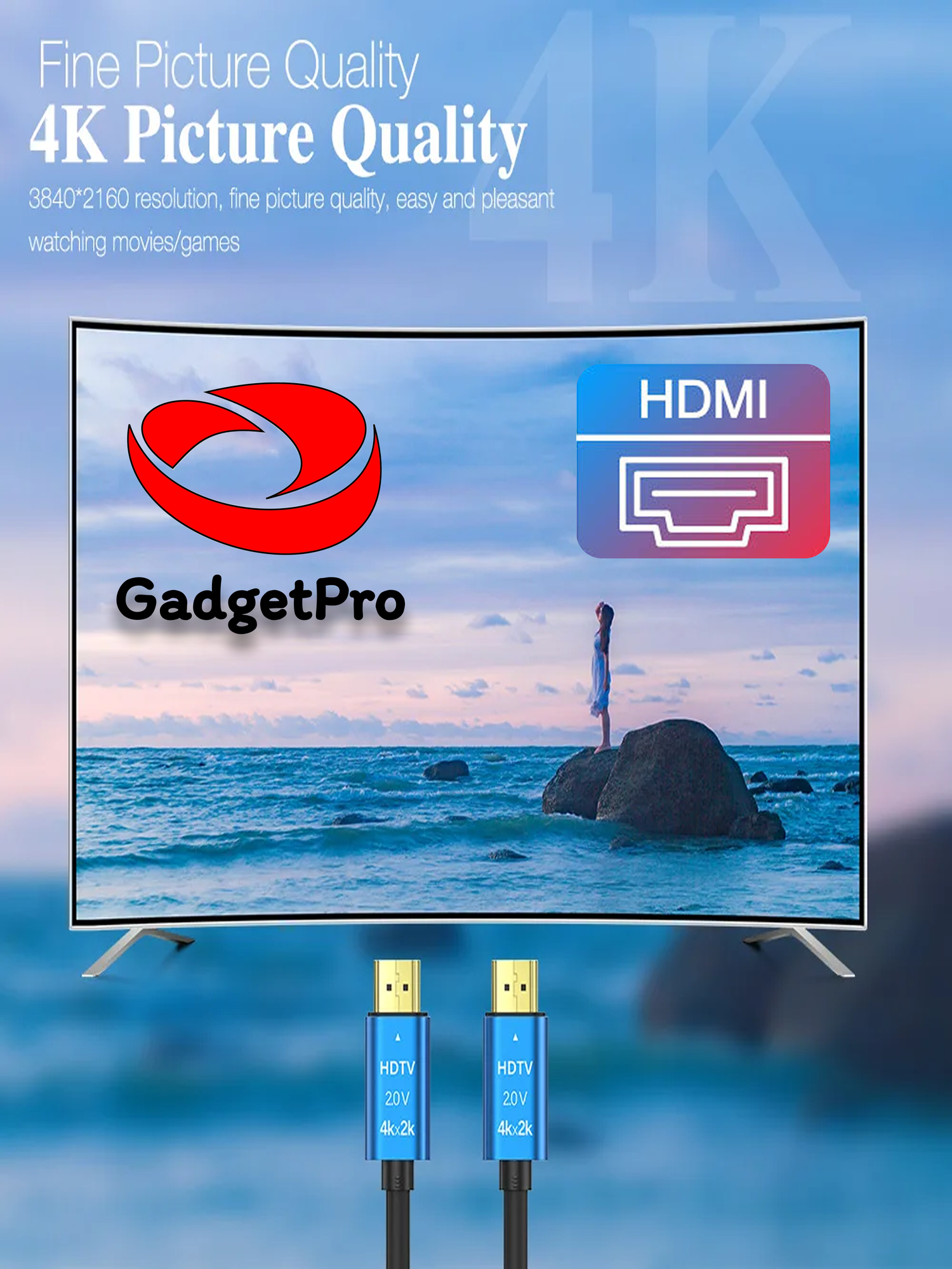 HDMI кабель 4K UHD 2160p, HDMI 2.0, 60 Гц, 1.5 м, позолоченные разъёмы, HDR, 3D, для PS4/PS5/Xbox/TV/ПК