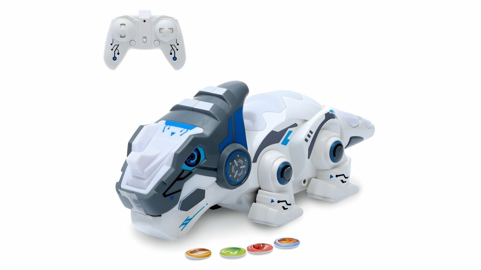 Радиоуправляемый динозавр хамелеон (свет, звук, достает язык)