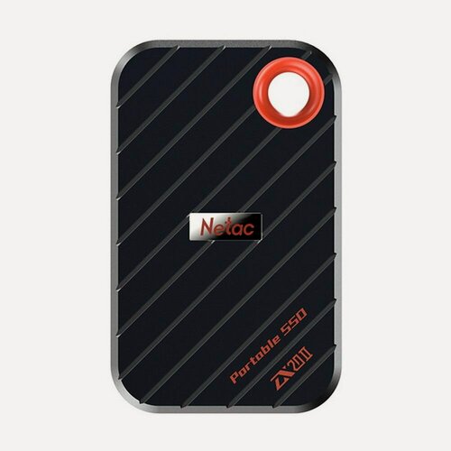 Изображение товара Внешний SSD Netac ZX20 II (NT01ZX20II-512-32BK) 512GB черный, прорезиненный