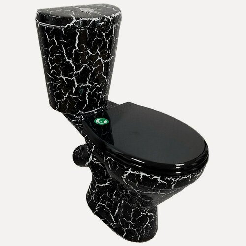 Изображение товара Унитаз Rosa Элегант чёрный кракелюр