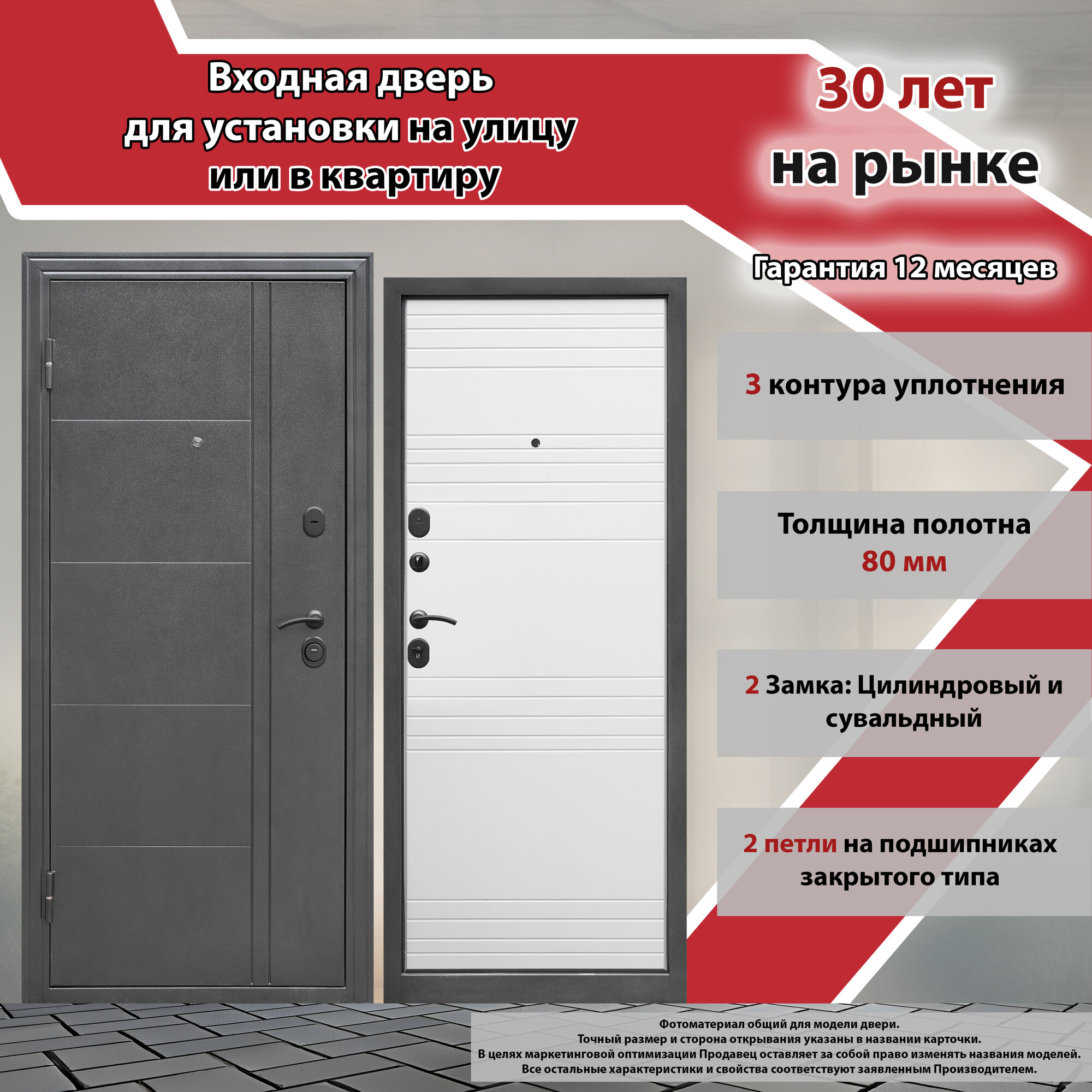 Входная металлическая дверь Онега Белый софт 960х2050 Правая