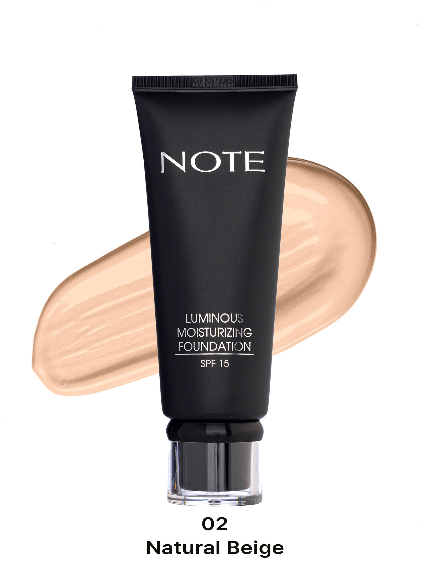 Тональный крем "Note Luminous Moisturizing, 02", увлажняющий, SPF15, 30 мл — фото 1