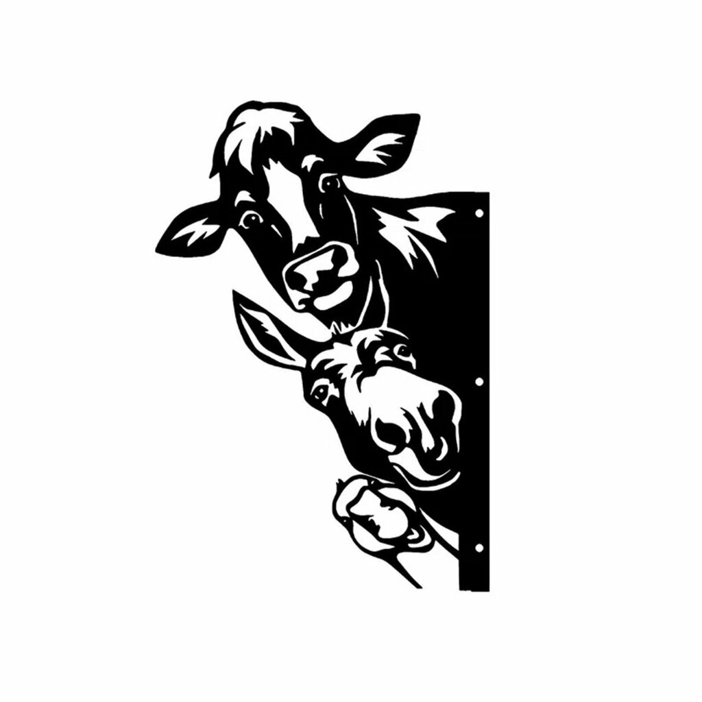 Ферма подглядывающая корова садовый кол металлический животный двор колья декор для наружного газона уличное украшение