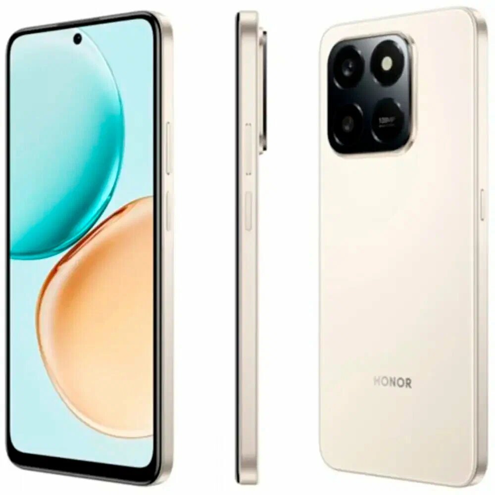 Смартфон Honor X7d 4G, 6/128GB, 6,77", Desert Gold, камера 108 МП + рюкзак в подарок