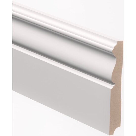 Плинтус МДФ ТМ Стильный Дом белый окрашенный Р001 16 120