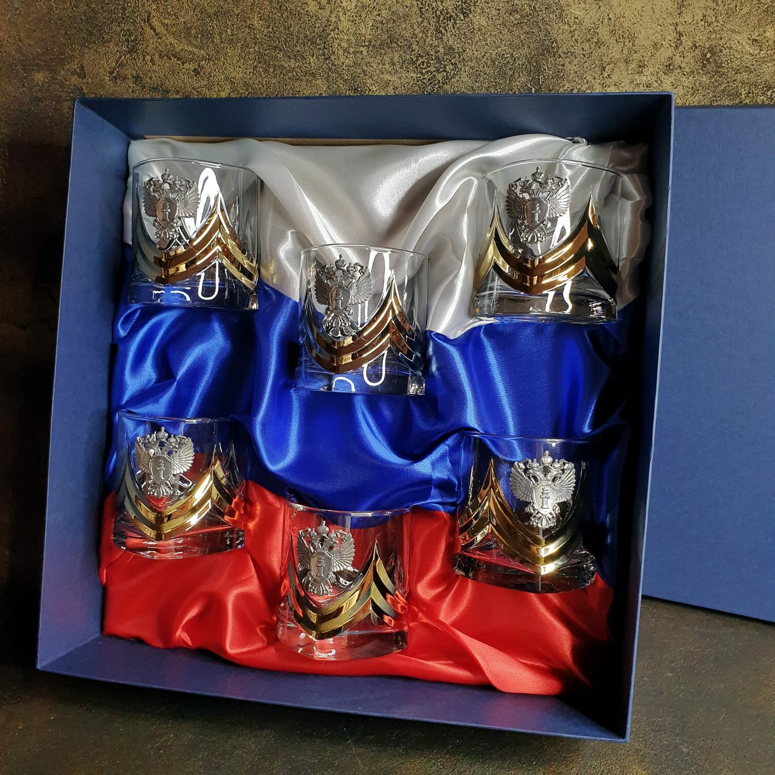 Набор стаканов для виски "власть" герб прокуратура — фото 1