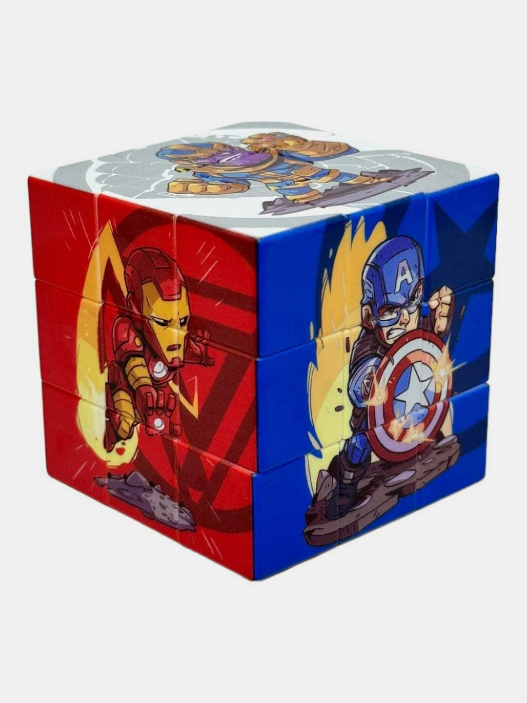 Пластиковый Кубик Рубика 3x3 Marvel, развивающая головоломка для детей, портативный Код. 25309