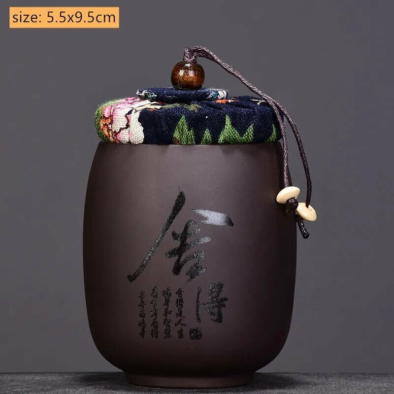 Китайская маленькая чайная банка с фиолетовым песком, Домашний Органайзер для чая, портативная герметичная емкость для кофе, кухонный резервуар для хранения, чайный контейнер на заказ, A6