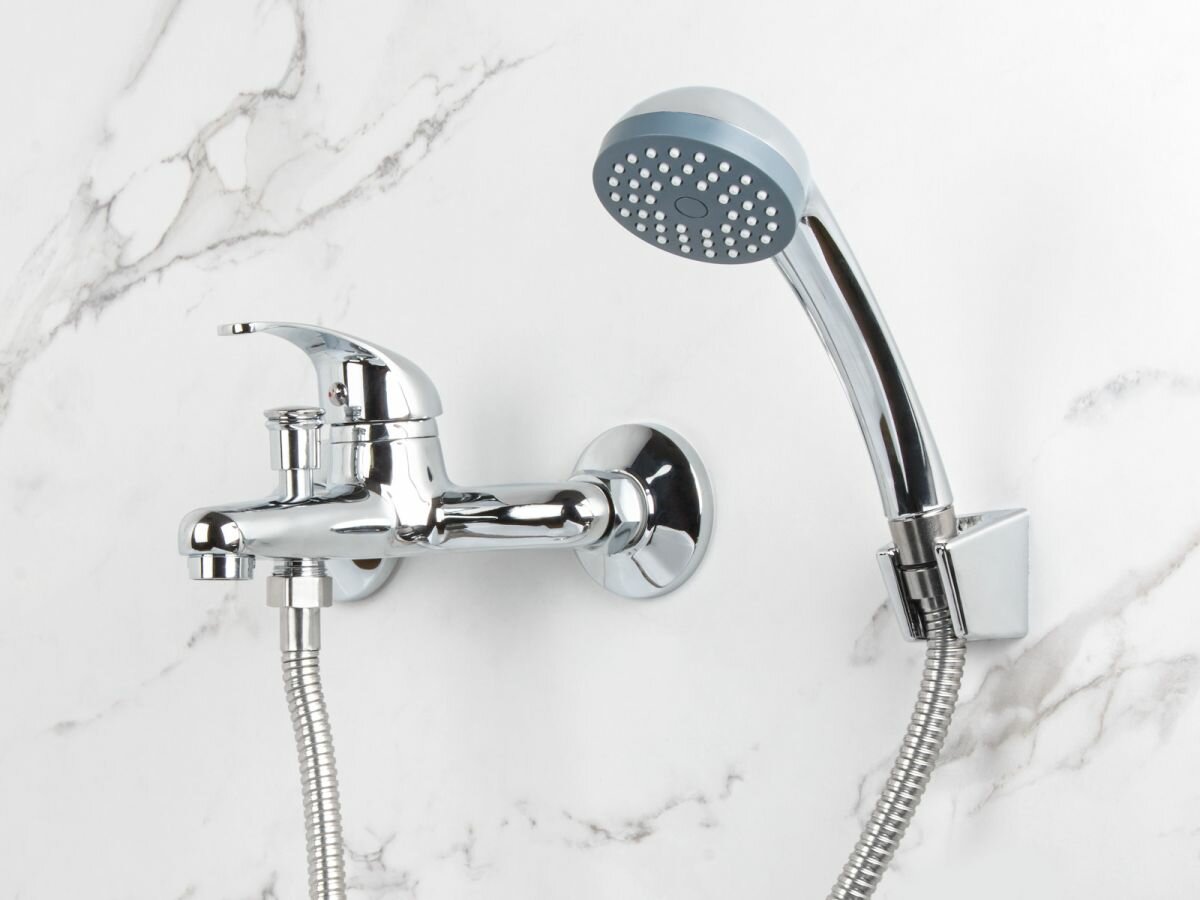 Смеситель для ванны ECONOCE серия 260, короткий монолитный излив, хром (EC0261) — фото 1