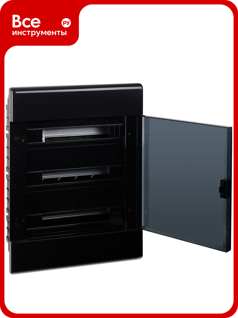 Щиток встраиваемый Рувинил серии Тусо на 54 модуля черный 645x116x464 мм 68154Ч