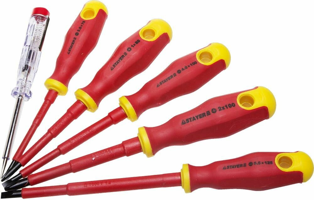 Набор диэлектрических отверток STAYER Electro 6 шт профессиональная серия 25145-H6_z01