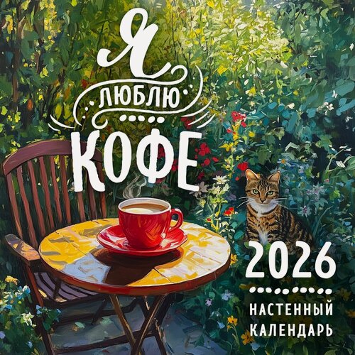 Изображение товара Календарь 2026г 300*300 "Я люблю кофе" настенный, на скрепке
