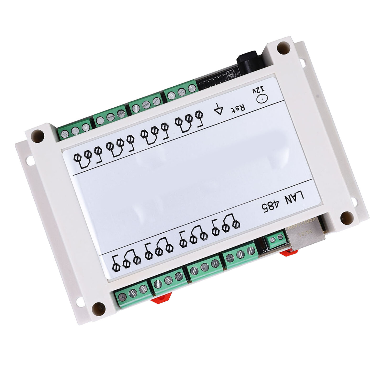 Модуль удаленного контроллера RJ45 TCP/IP 8-канальный релейный переключатель 250 В переменного тока 10 А (белый)