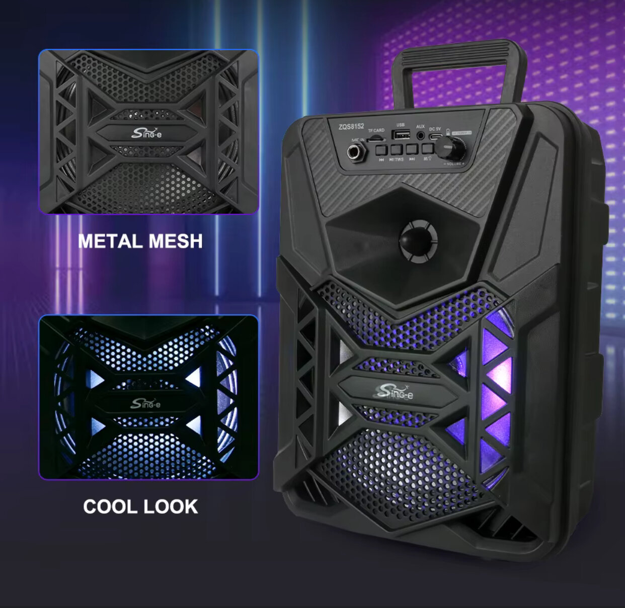 Колонка SUPER BASS, ZQS8152, 3000 мАч, беспроводной усилитель звука!