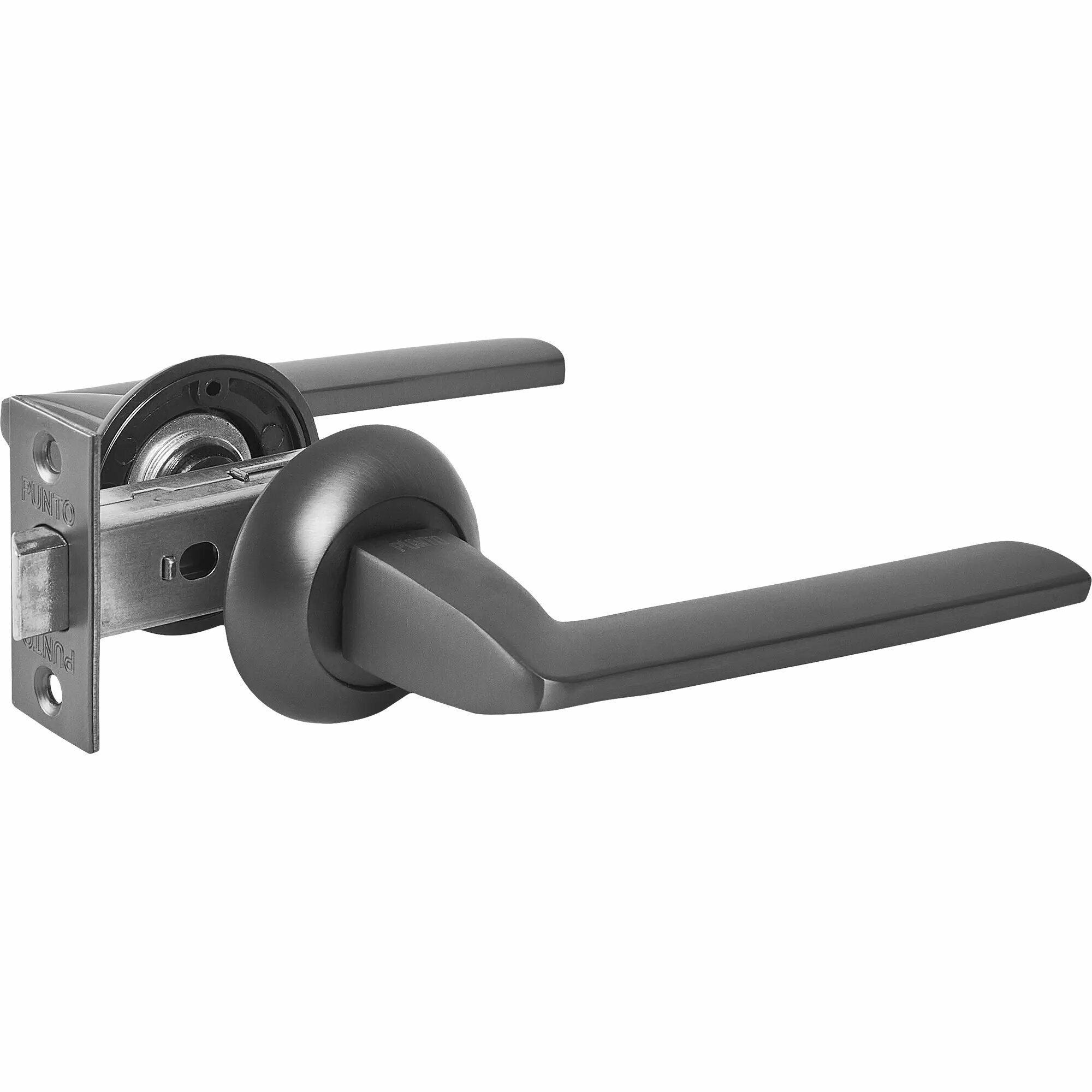 Дверные ручки Punto Spline без запирания комплект цвет графит