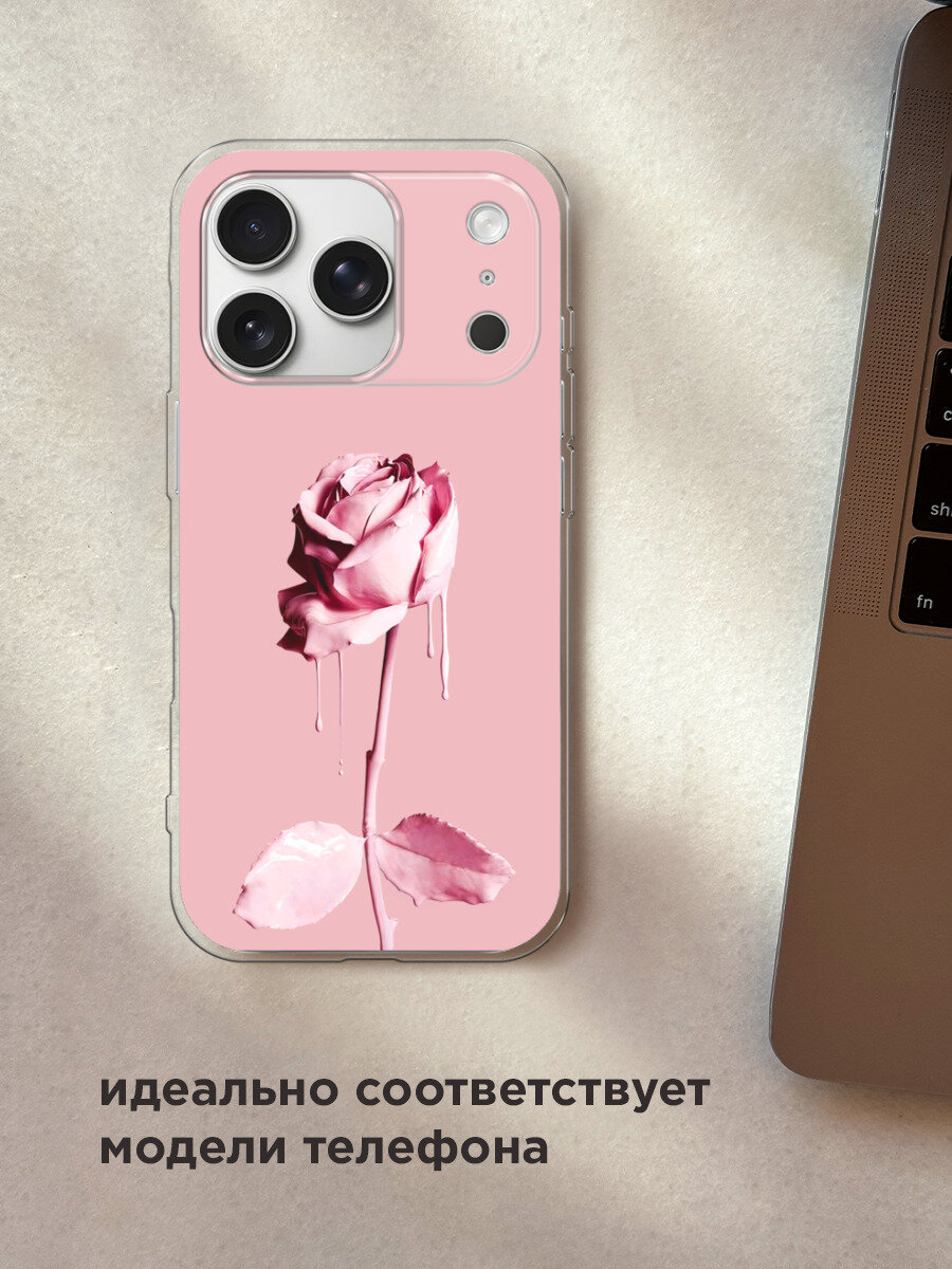 Чехол на Apple iPhone 17 Pro Max / Айфон 17 Про Макс с принтом Роза в краске — фото 1