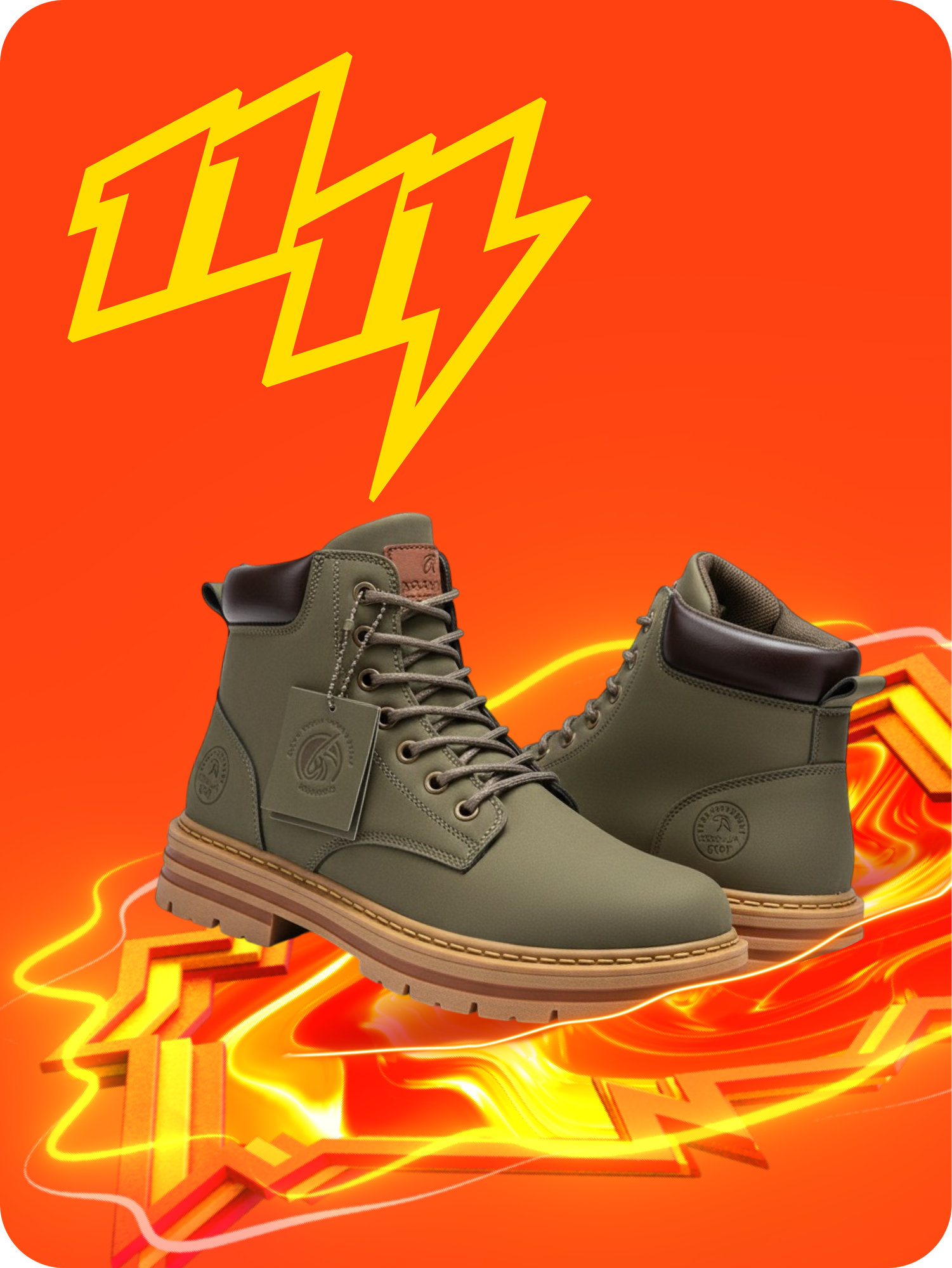 Полуботинки тимберленды, размер 40, green