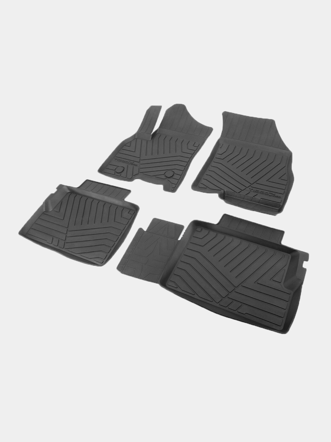 Коврики салона Poliplast Chery Tiggo 7 PRO Prestige, для салона, с бортиками, литьевые