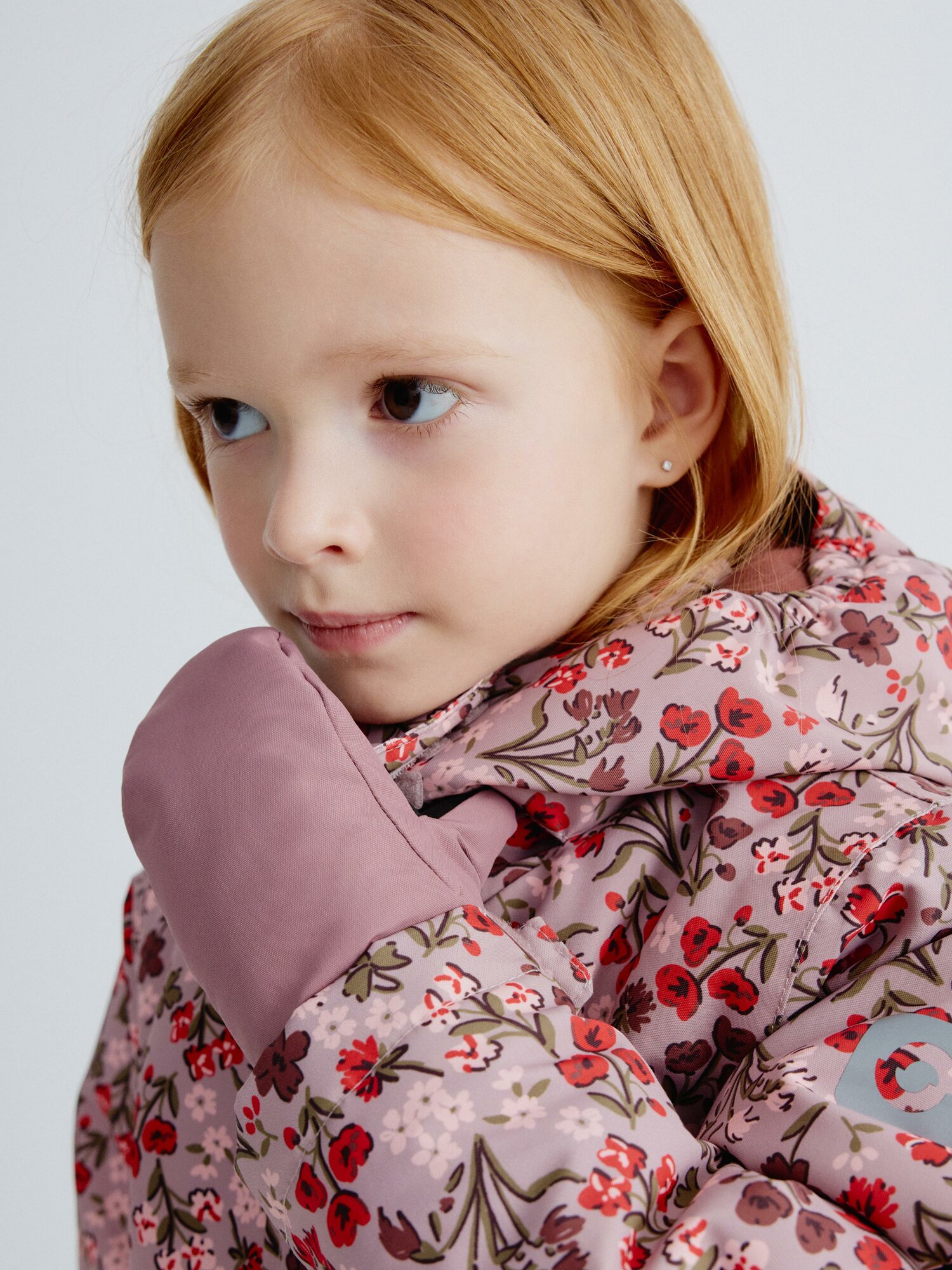 Варежки Sela для девочек размер 5-8 YEARS темно-розовый