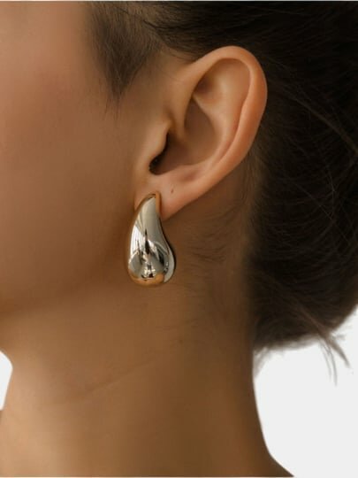 Моносерьга, аквамарин