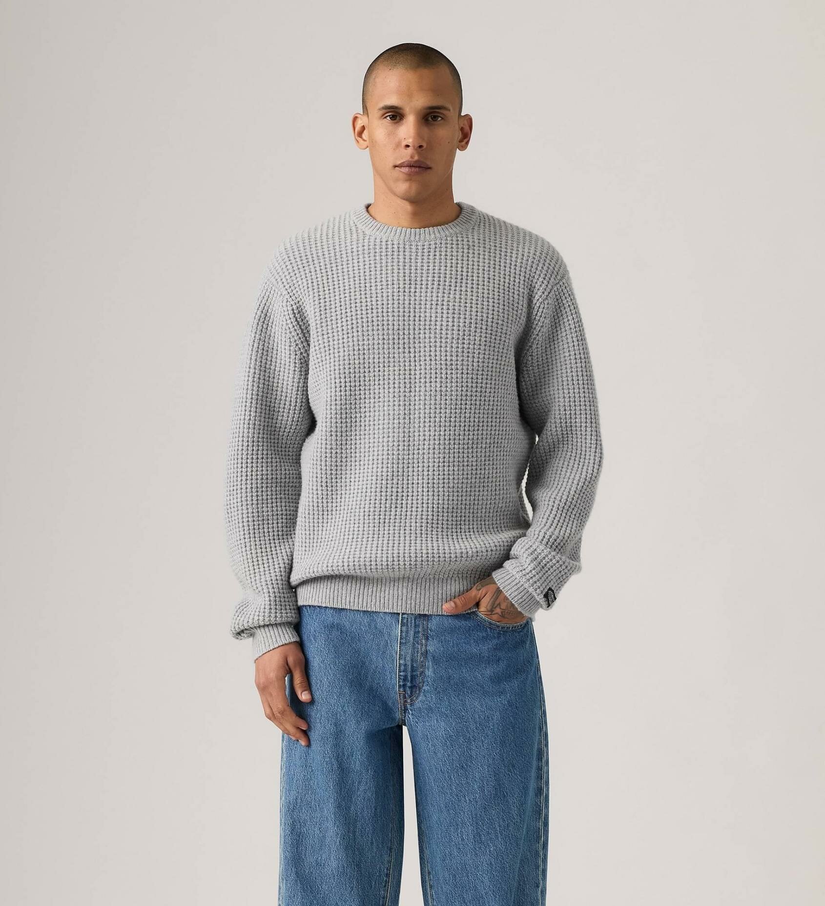 Свитер Levi's, размер M, , серый — фото 1