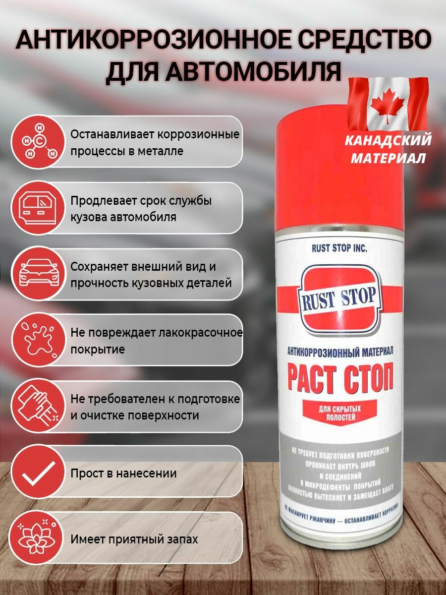 Антикор раст стоп A для скрытых полостей аэрозоль 400 мл Канада