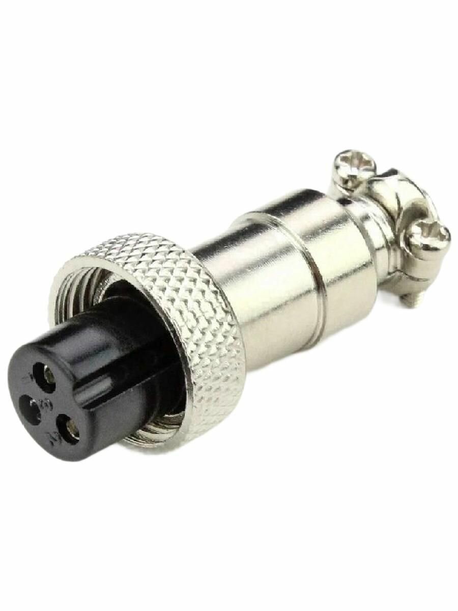 Разъем коммутационный MIC12 3P модель GX12M-3B гнездо