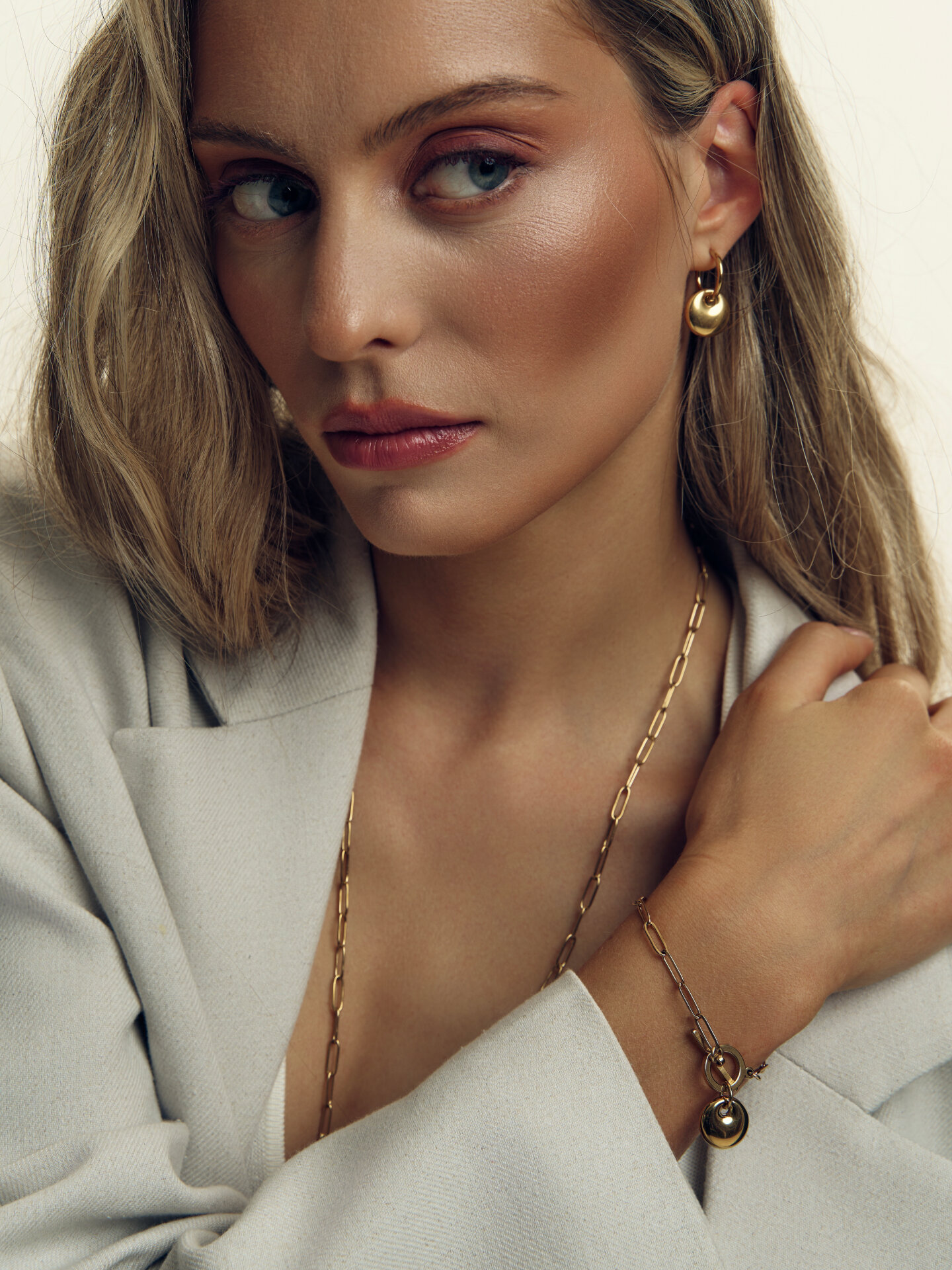 Серьги конго RESURS, золотой — фото 1