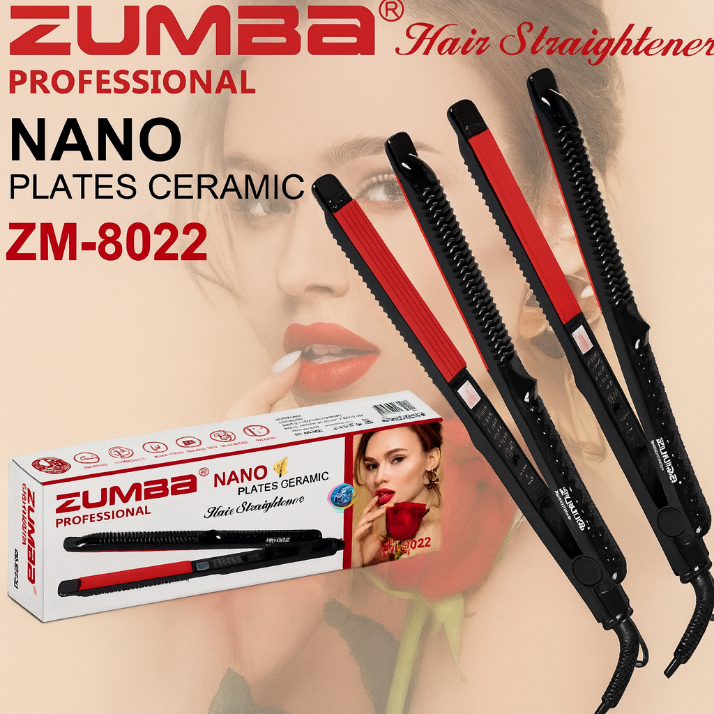 Выпрямитель для волос ZUMBA ZM-8022, титаново-керамический, 1500 Вт