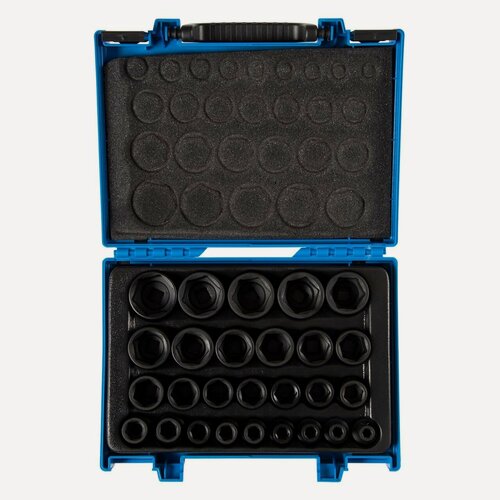 Изображение товара Набор ударных торцевых головок 1/2", шестигранные, 8-36 мм, 27 предметов KING TONY 4427MP