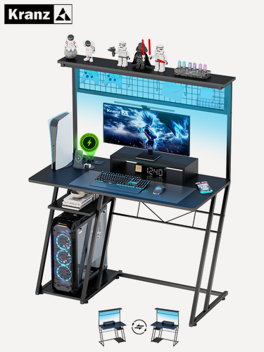 Изображение товара Игровой стол Kranz, с отделением для системного блока, черный,