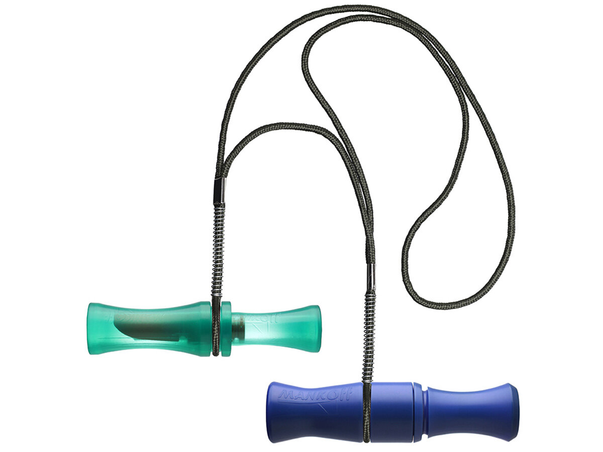 Набор манков на утку и гуся Mankoff №4 (бирюзовый 1111/1 + синий 2130M) с подвесами для манков