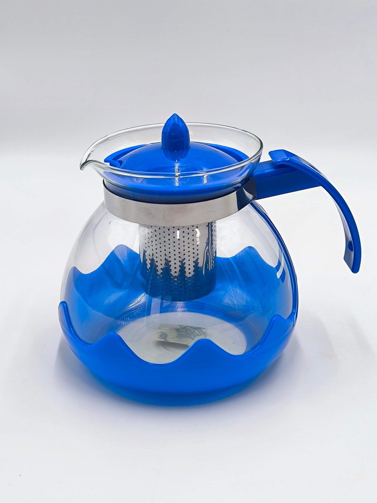 Чайник заварочный GOLD "HAPPY KITCHEN", с фильтром, стекло, 1,5 л