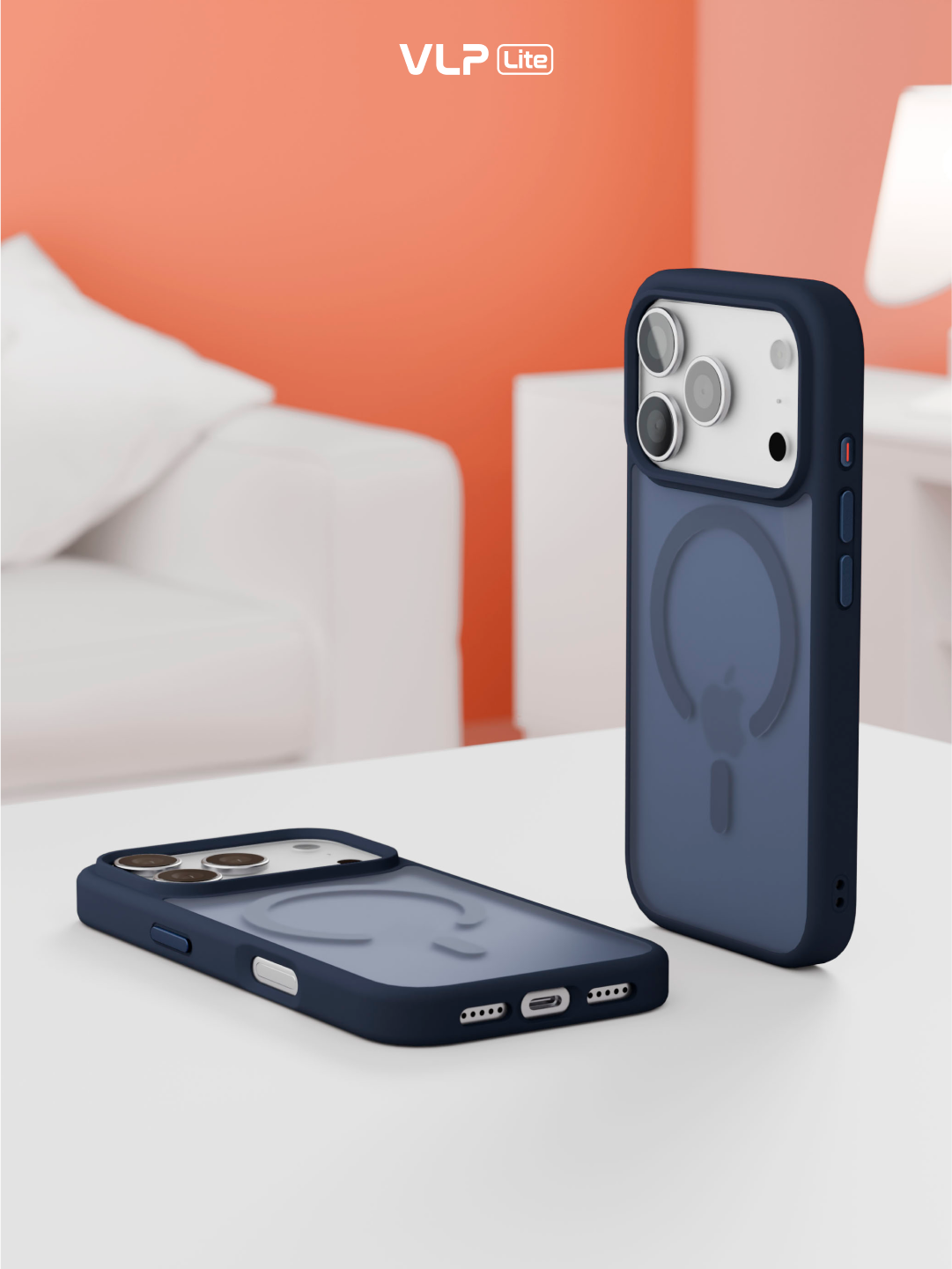 Чехол защитный VLP LITE Bloom Case с MagSafe для iPhone 17 Pro, темно-синий — фото 1