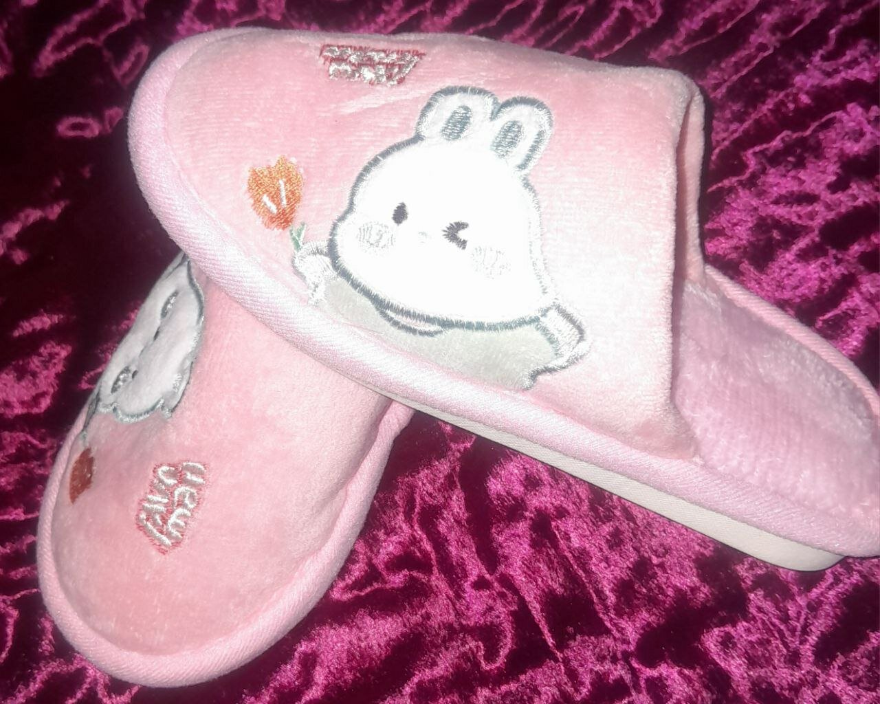 Тапочки, размер 30-31, розовый/белый — фото 1