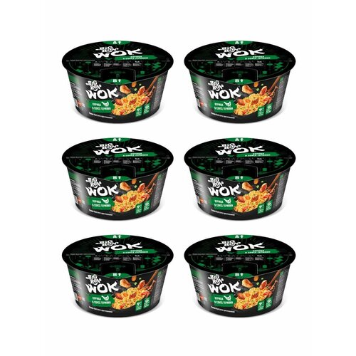 фото Bigbon wok лапша быстрого приготовления курица в соусе терияки, 85 г, 6 шт