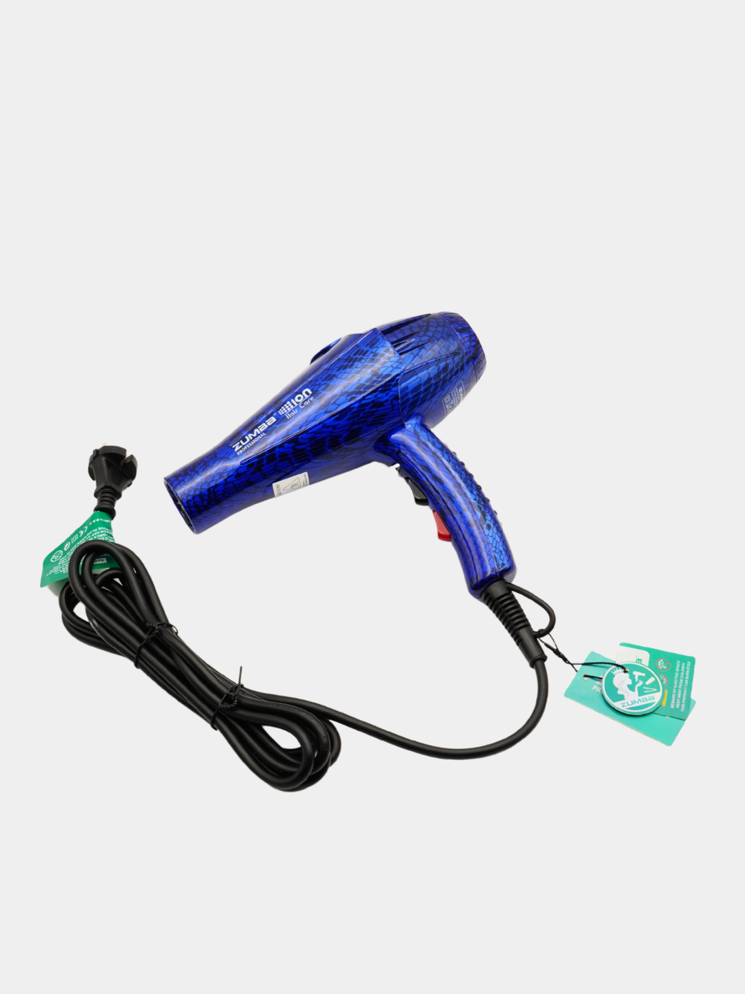 ZUMBA Фен профессиональный для сушки и укладки, с ионизацией 3800W — фото 1