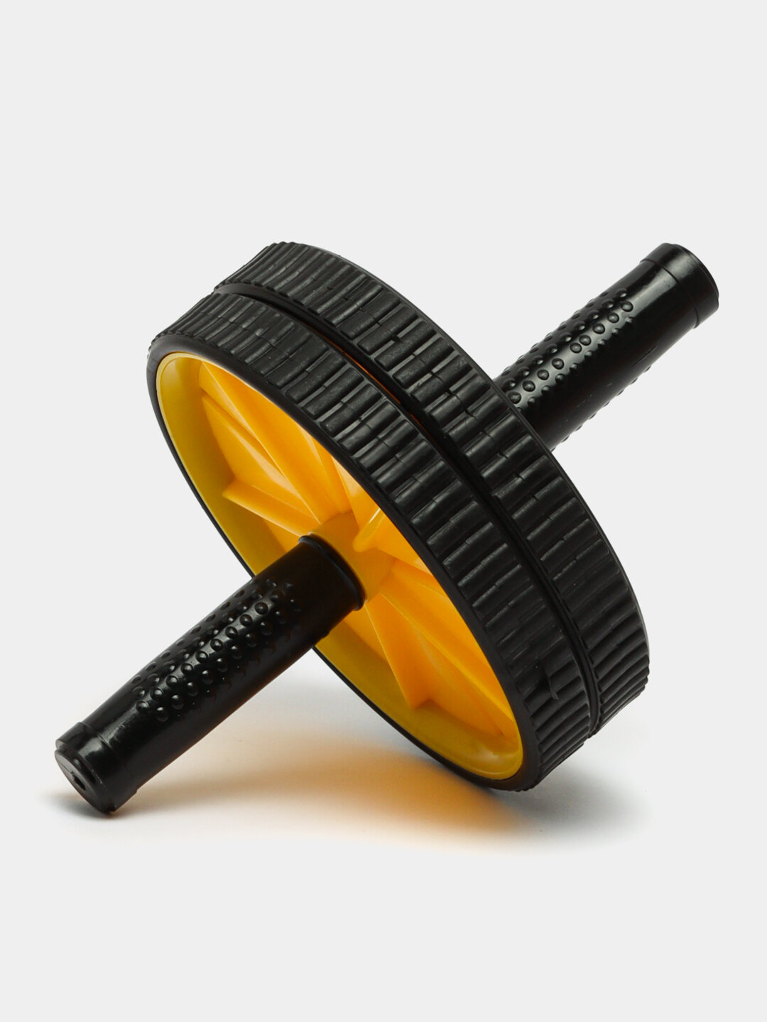 Ролик для пресса Ab Wheel, 1 колесо, противоскользящие ручки, пластик, резина — фото 1