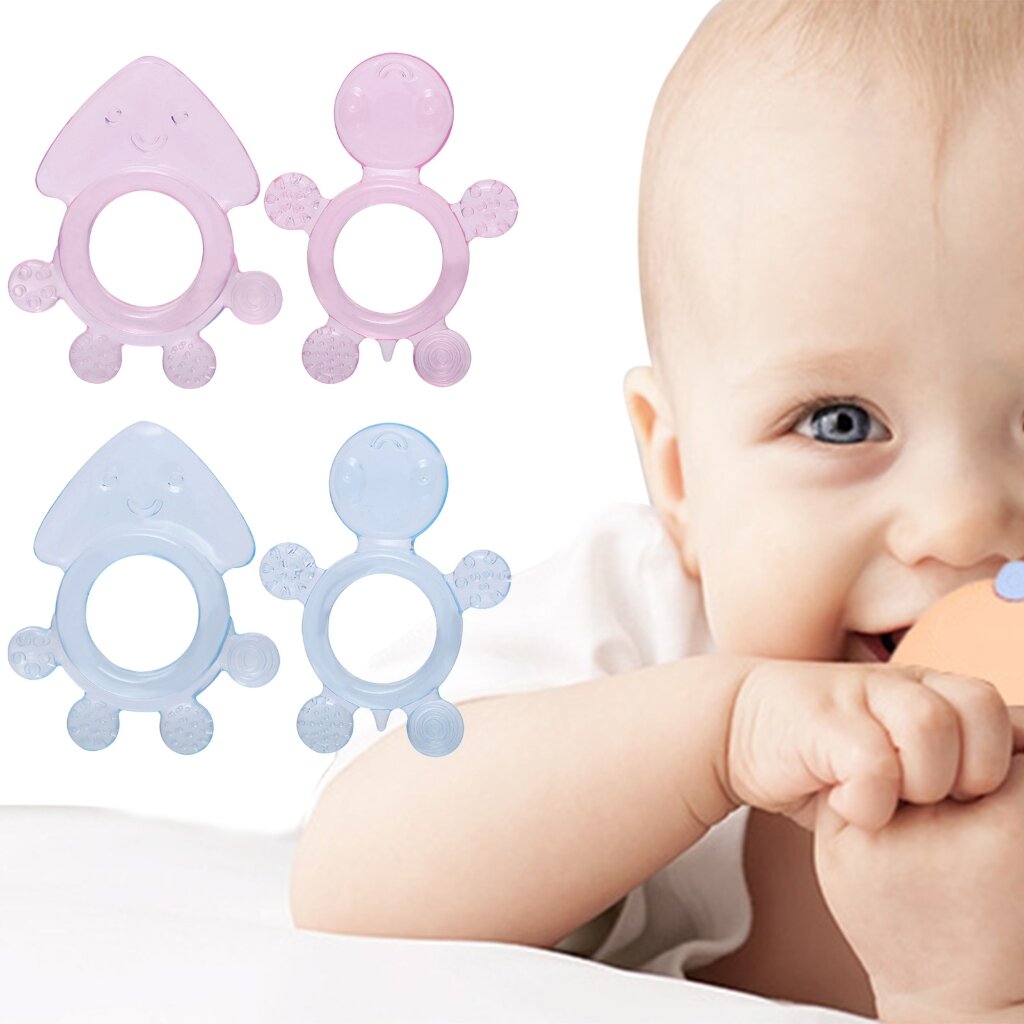 Изображение Lovely Shape Silicone Baby Teether Soft Infant Toothbrush Toy Soothing Gum Relief Baby Teething Accessory for Boy Girls